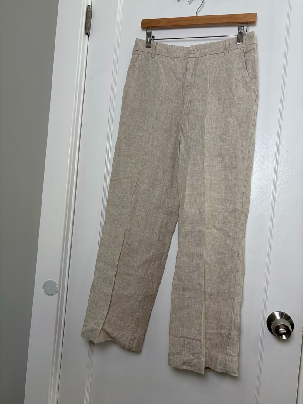 Garnet Hill Flax Linen wide leg Trouser Pants Lagenlook 8 - Picture 15 of 16